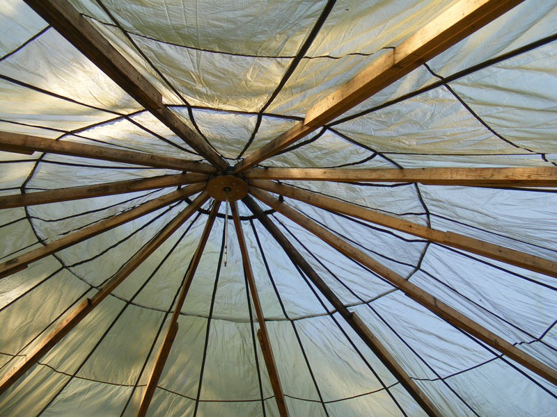 the parachute fitted the yurt perfectly